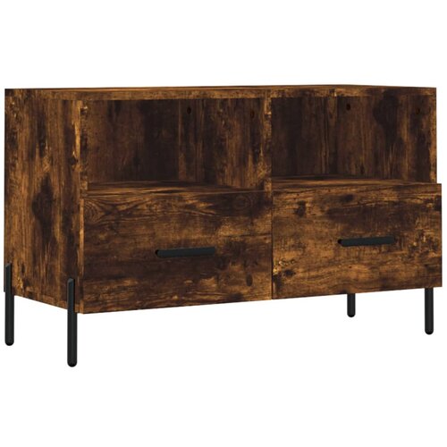 Maison Chic TV omarica - TV stojalo - Televizijska omarica dimljeni hrast 80x36x50 cm inženirski les, (21700697) Slike