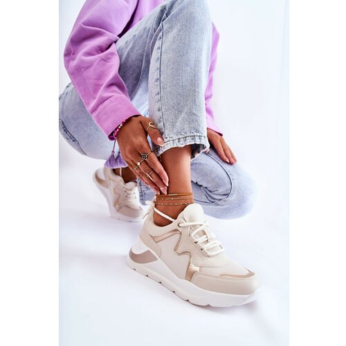 Kesi Women's Fashionable Sneakers Light beige Allie Slike