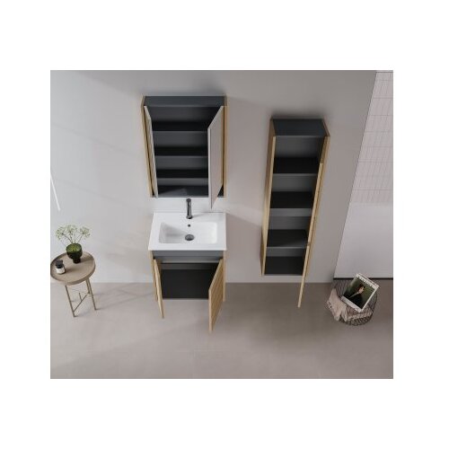 Hanah home Kupatilski ormarić sa umivaonikom i ogledalom (2 komada) Ricato 60 279 Cene