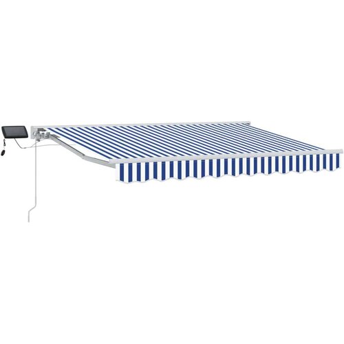  Ručni okvir tende s LED-ima Plava i bijela 3 5 x 2 m - Plava i bijela Bijeli 3 5 x 2 m Cene