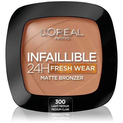 L´Oréal Paris Infaillible 24H Fresh Wear Matte Bronzer bronzer 9 g nijansa 300 Light Medium