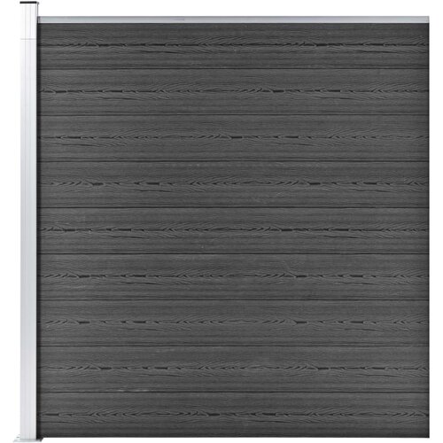vidaXL Ograjni panel WPC 175x186 cm črn Cene