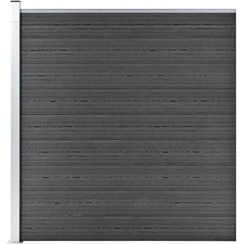 vidaXL Panel za ogradu WPC 175 x 186 cm crni Cene