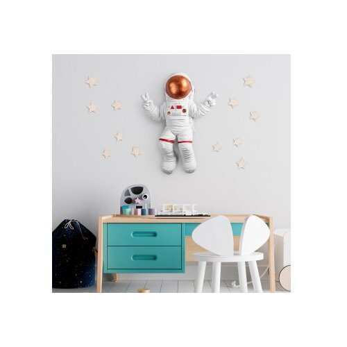 Wallxpert Zidna dekoracija Peace Sign Astronaut-3, 35cmx47cmx10cm, Bijela Slike