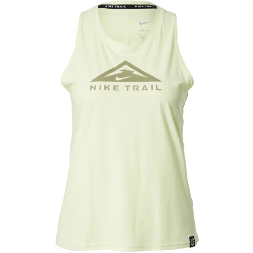 Nike Športni top 'TRAIL' kaki / svetlo zelena