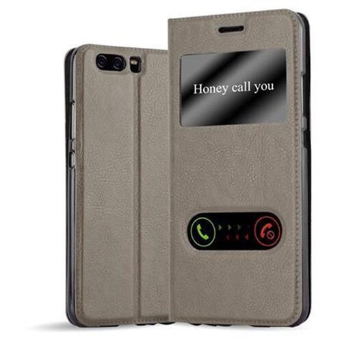 Cadorabo Ohi&scaron;je, združljivo z Huawei P10 v kamnito rjava - Za&scaron;čitni ovitek z magnetnim zapiranjem, stoječo funkcijo in 2 okencema za gledanje, (20551656) Cene