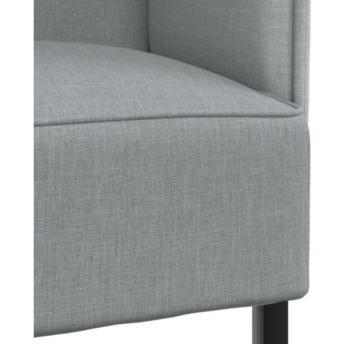 VidaXL Sofa s visokim naslonima Svjetlosiva 109x56x121 cm Tkanina Slike