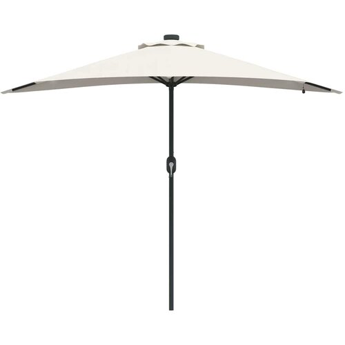  Vrtni suncobran Pijesak 294 x 150 x 223 cm Poliester i čelik Slike
