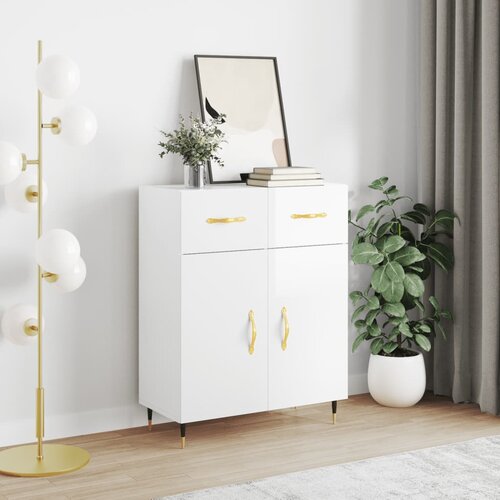 vidaXL Komoda sjajna bijela 69 5x34x90 cm od konstruiranog drva Cijene