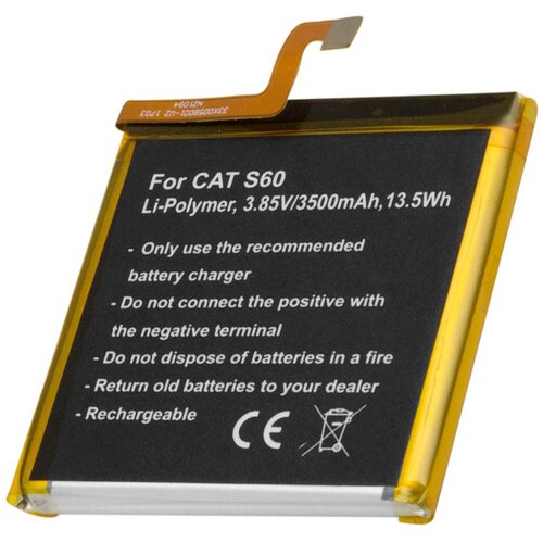AVIZAR Baterija za pametni telefon CAT S60 Li-polimer 3.85V 3500mAh 13.5Wh, Črna / Rumena, (5000192123) Cene