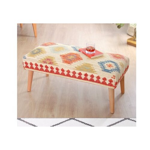 Atelier Del Sofa klupa Beshir, 91x42x46 cm, Krem Slike