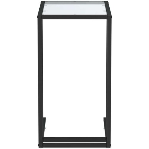 VidaXL Bočni stolić za računalo prozirni 50x35x65 cm kaljeno staklo Slike