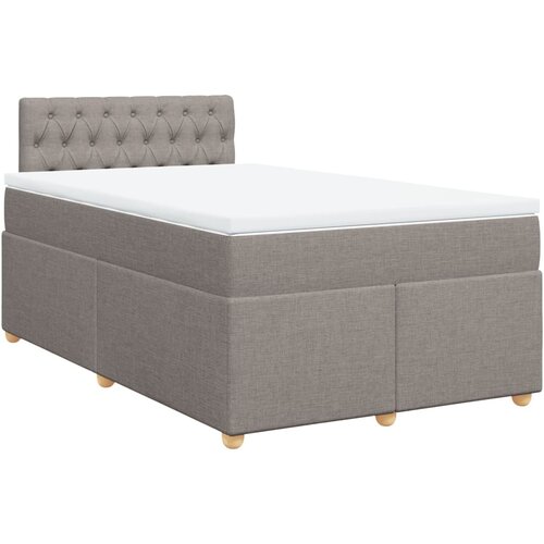 vidaXL Krevet s oprugama i madracem smeđesivi 120 x 200 cm od tkanine Cijene
