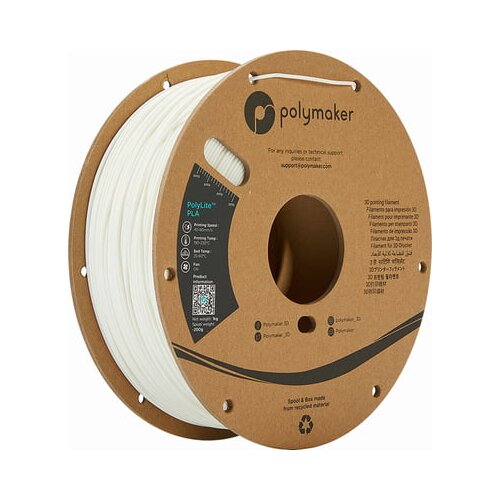 Polymaker PolyLite PLA bela Slike
