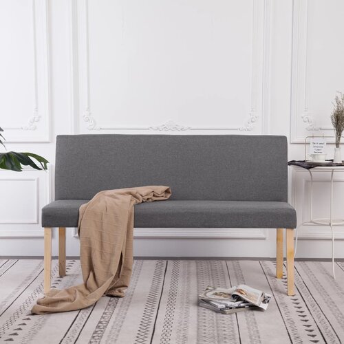  Klupa od poliestera 139,5 cm svjetlosiva Cene