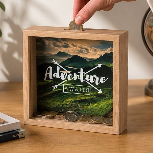  Drvena kasica Adventure awaits Cijene
