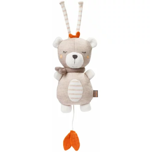 BABY FEHN fehnNATUR Musical Teddy viseća igračka kontrastnih boja s melodijom 1 kom