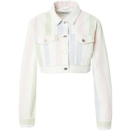 Esprit Prijelazna jakna plava / zelena / roza / prljavo bijela