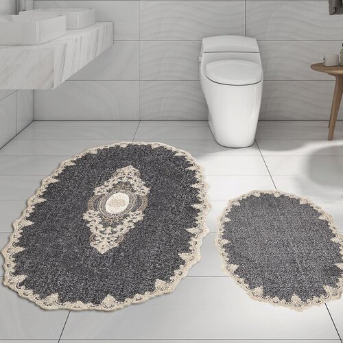  Alne4650 Anthracite Bathmat Set (2 Pieces) Cene
