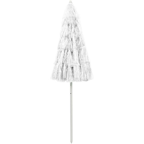  Suncobran za plažu Hawaii bijeli 240 cm Slike