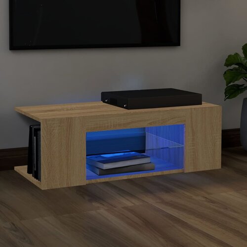 Furnova TV omarica z LED lučkami sonoma hrast 90x39x30 cm, (21922670) Slike