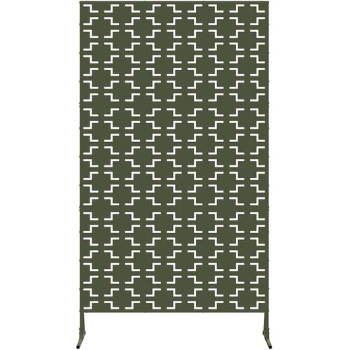  Zaslon za privatnost 100 x 50 x 180 cm Čelik Maslinastozelena Slike