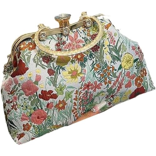 Dardanar Retro Flower Lock Ženska torbica Veriga Unikatna torba Ženska torbica Denarnica Veriga Ženska ramenska torba, (21167133) Slike