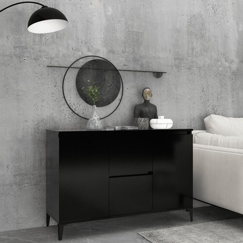 vidaXL Komoda crna 104 x 35 x 70 cm od iverice Cijene