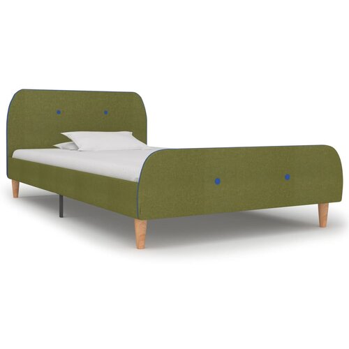 VidaXL Posteljni okvir zeleno blago 90x200 cm Slike