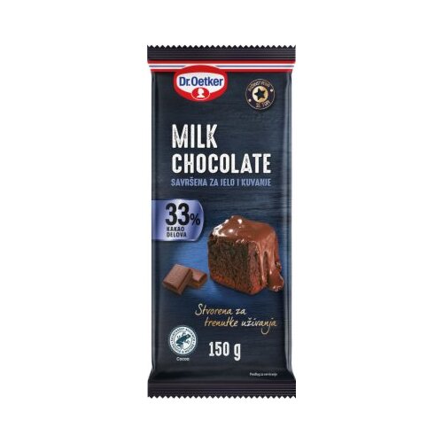 Dr. Oetker COKOLADA ZA JELO I KUVANJE MLECNA DR OETKER 150G Cene