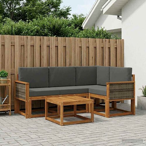  Set vanjskih sofa 5 kom. Prirodna i antracit Poliester Cene