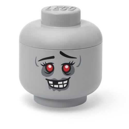 Lego Siva plastična dječja kutija za pohranu &amp;oslash; 24x27 cm Head Zombie L &amp;ndash; Slike