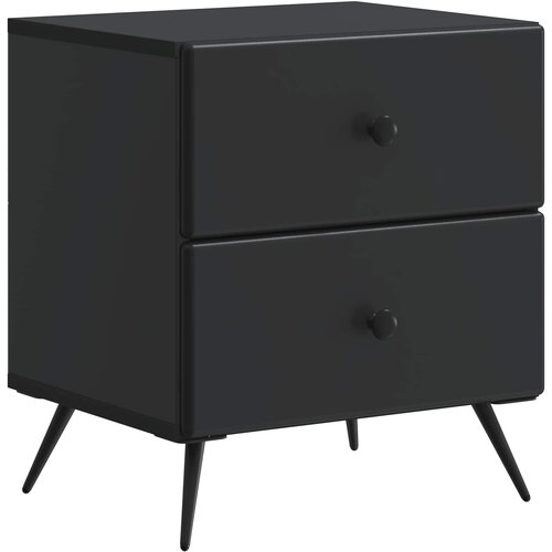  Noćni ormar 2 kom. Crna 43 x 34,5 x 47,5 cm Konstruirano drvo Slike