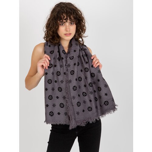 Fashion Hunters Women&amp;#039;s scarf with print - gray Slike