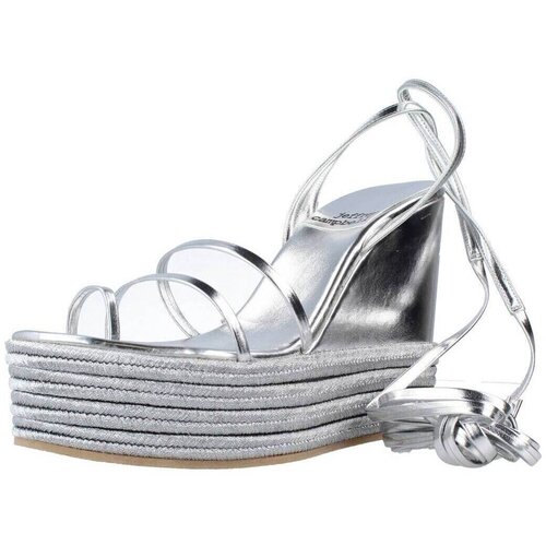 Jeffrey Campbell Sandali &amp;amp; Odprti čevlji LAYERED Srebrna Slike