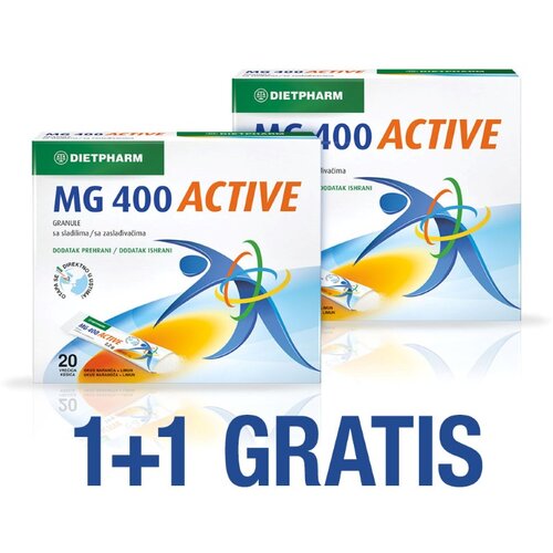 Dietpharm MG 400 ACTIVE granule sa zaslađivačem, 1+1 gratis Cene