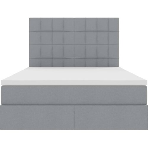  Krevet s madracem i skladi&amp;scaron;tem Svijetlo siva 140 x 190 cm Svjetlosiva Slike