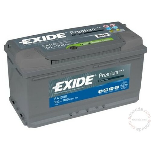Exide Premium EA1000 100Ah 900A akumulator Slike