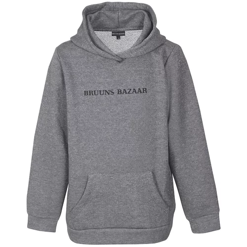 Bruuns Bazaar Kids Sweater majica 'Dorthea' tamo siva / crna
