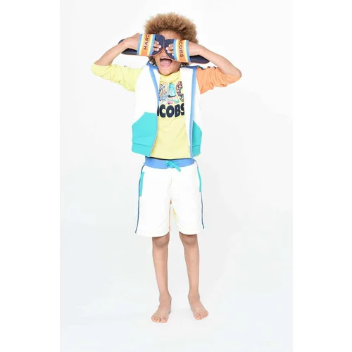Marc Jacobs Otroška mikica bež barva, s kapuco