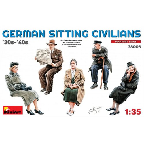 Miniart Nemški sedeči civilisti 30ta-40ta, (21313369) Cene