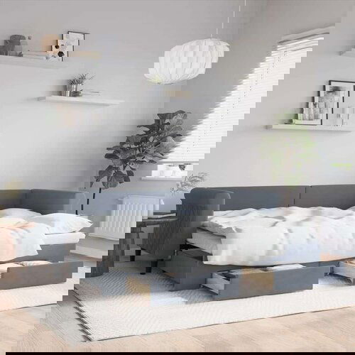 VidaXL Izvlečna dnevna postelja s predali temno siva 80x200 cm žamet, (20936442) Slike