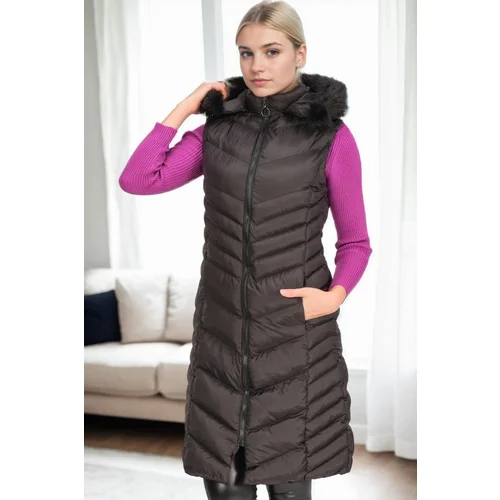 Dewberry Z6725 WOMEN'S VEST-BLACK-1