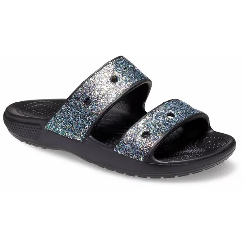 Crocs Sandali Classic Glitter Sandal Kids 207788 Črna