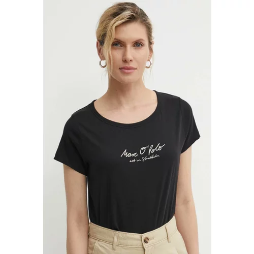 Marc O'Polo Pamučna majica za žene, boja: crna, 404206751431
