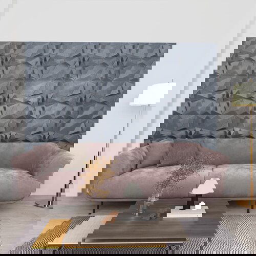VidaXL 3D zidni paneli 48 kom 50 x 50 cm dijamantno sivi 12 m&amp;sup2; Slike