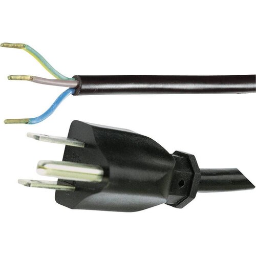Hawa Priključni kabel [ ameri&scaron;ki varnostni vtič - kabel\, odprti konec] črni 2 m 1008246, (20414242) Cene