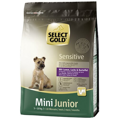 Select Gold Dog Sensitive Mini Junior jagnjetina,losos&krompir 1 kg Slike