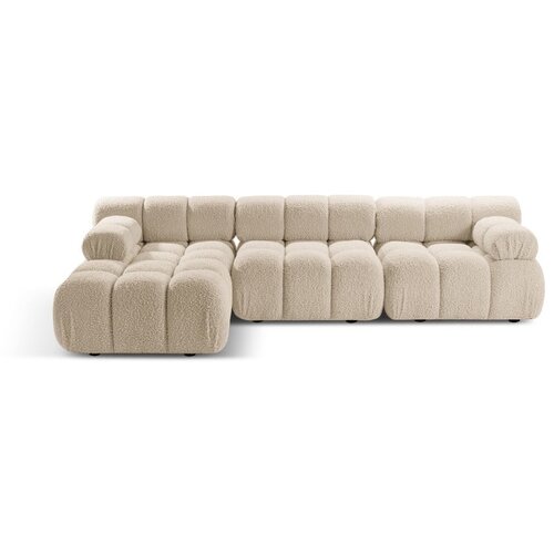 Micadoni Bež kotna sedežna garnitura iz tkanine boucl&amp;eacute; (levi kot) Bellis &amp;ndash; Home Slike