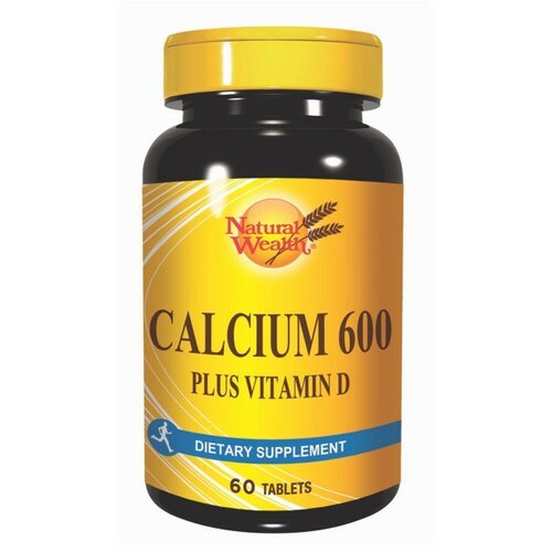 Natural Wealth kalcijum 600 + vitamin d 60 tableta Slike